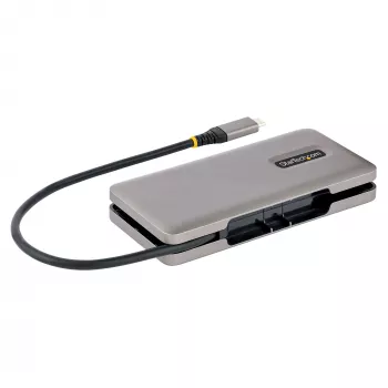 StarTech.com 4-porttinen USB-C-keskitin – 1x USB-A- ja 3x USB-C-liitäntää – USB 3.2 Gen 2 (10 Gbit/s) – väylävirralla toimiva – USB Type-C -keskitin, jossa 32 cm kiertävä kaapeli – kannettava USB-C–USB-A-keskitin