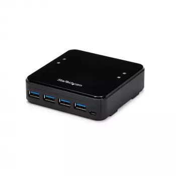 StarTech.com 4–4 USB 3.0 -oheislaitevaihtokotelo, 5 Gbit/s, Micro-USB Type-B, musta, muovi, CE, FCC, REACH, 0–40 °C