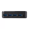 StarTech.com 4–4 USB 3.0 -oheislaitevaihtokotelo, 5 Gbit/s, Micro-USB Type-B, musta, muovi, CE, FCC, REACH, 0–40 °C