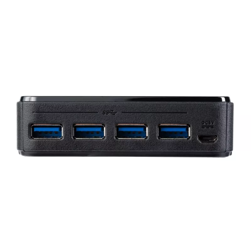 StarTech.com 4–4 USB 3.0 -oheislaitevaihtokotelo, 5 Gbit/s, Micro-USB Type-B, musta, muovi, CE, FCC, REACH, 0–40 °C