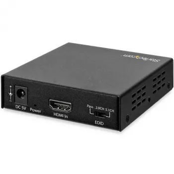 StarTech.com 4K HDMI -audion erotin, 4K 60 Hz -tuki, musta, 4096 x 2160 pikseliä, 1280 x 720, 1920 x 1080, 1920 x 1200, 3840 x 2160, 4096 x 2160, 60 Hz, 5.1 kanavaa, HDMI