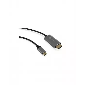 ICY BOX IB-CB020-C HDMI-kaapeli 1,8 m HDMI Type-A (Standard) musta, hopea