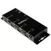 StarTech.com 4 portin USB-DB9 RS232 -sarja-adapterikeskitin – teollinen DIN-kisko- ja seinäasennus