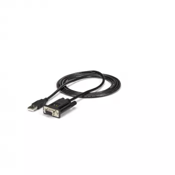 StarTech.com 6ft (1,8m) 1 portin USB-sarjaportti RS232 -adapteri, FTDI DB9 sarja-DCE-adapterikaapeli, nullmodem, USB 2.0 - TAA