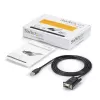 StarTech.com ICUSB232FTN 1-porttinen USB-nollamodeemi-RS232-DB9-sarja-DCE-sovitinkaapeli, FTDI, USB 2.0, musta