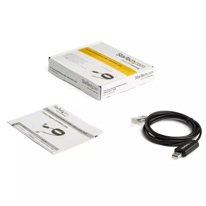 StarTech.com 1,8 m Cisco USB-konsolikaapeli – USB-RJ45