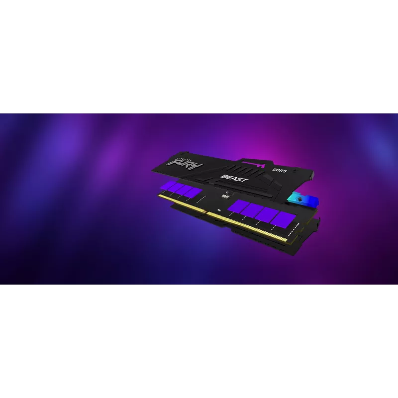 Kingston Technology FURY Beast 128GB 5600MT/s DDR5 CL40 DIMM (2 kpl:n pakkaus) RGB