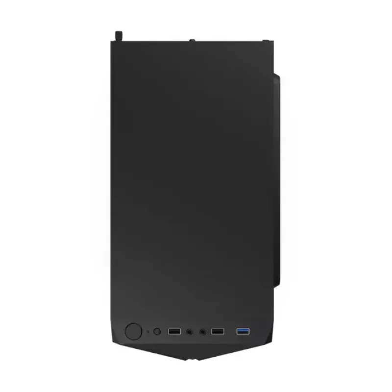 PC-kotelo KRUX Astro Cube musta — Cube-kotelo, tukee Micro ATX/Mini-ITX, 1×3,5 tuuman + 2×2,5 tuuman paikat, sivulasiseinä, max. virtalähde 28 cm, max. jäähdytyskorkeus 136 mm