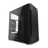 PC-kotelo KRUX Astro Cube musta — Cube-kotelo, tukee Micro ATX/Mini-ITX, 1×3,5 tuuman + 2×2,5 tuuman paikat, sivulasiseinä, max. virtalähde 28 cm, max. jäähdytyskorkeus 136 mm