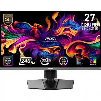 MSI MAG 272UP QD-OLED X24 tietokonenäyttö 67,3 cm (26,5 tuumaa) 3840 x 2160 pikseliä 4K Ultra HD musta