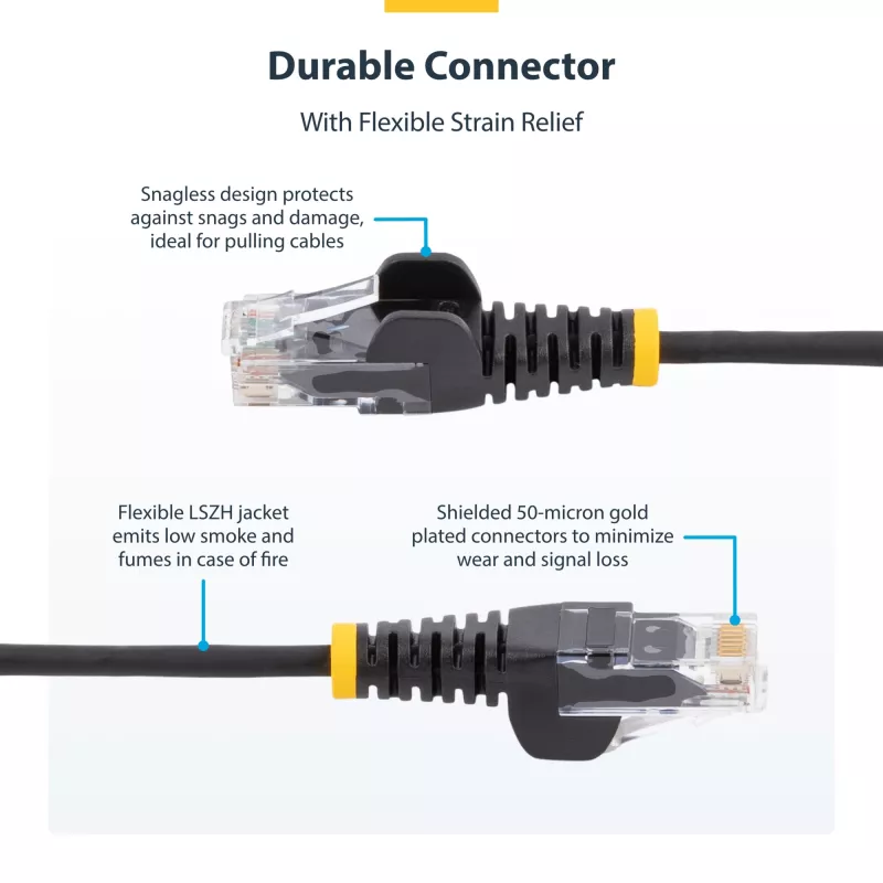 StarTech.com 3 m CAT6-kaapeli - ohut - Snagless RJ45-liittimet - harmaa