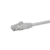 StarTech.com N6PATC10MWH 10 m CAT6 Ethernet-kytkentäkaapeli, suojatulla salvalla varustettu RJ45, UTP, 650 MHz, 100 W PoE, 24 AWG, taittumissuoja, valkoinen
