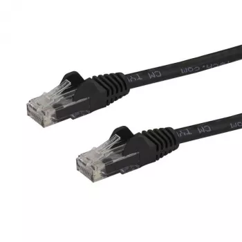 StarTech.com N6PATC2MBK 2 m CAT6 Ethernet-kytkentäkaapeli, suojatulla salvalla varustettu RJ45, UTP, 650 MHz, 100 W PoE, 24 AWG, taittumissuoja, musta