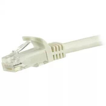 StarTech.com 3 m CAT6 Ethernet-kaapeli – valkoinen – CAT 6 Gigabit Ethernet-kaapeli – 250MHz 100W PoE RJ45 UTP verkko-/patch-kaapeli, Snagless ja vedonpoisto, yksittäin testattu