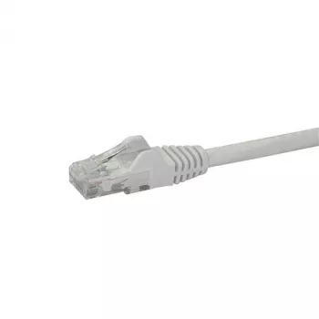 StarTech.com 50 cm CAT6 Ethernet-kaapeli – valkoinen, CAT 6 Gigabit Ethernet-kaapeli – 250 MHz, 100 W PoE, RJ45 UTP verkko-/patch-kaapeli, Snagless ja vedonpoisto, yksittäin testattu