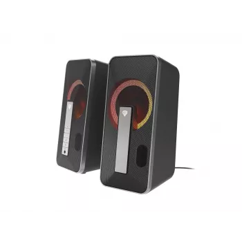 GENESIS Helium 100 BT RGB kaiutinsarja 10 W PC/kannettava musta, hopea 2.0-kanavaa Bluetooth