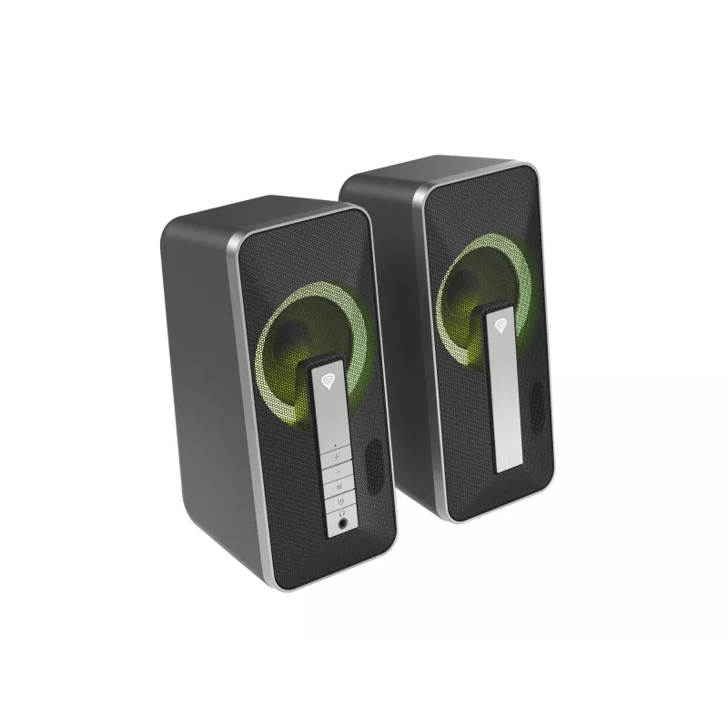 GENESIS Helium 100 BT RGB kaiutinsarja 10 W PC/kannettava musta, hopea 2.0-kanavaa Bluetooth