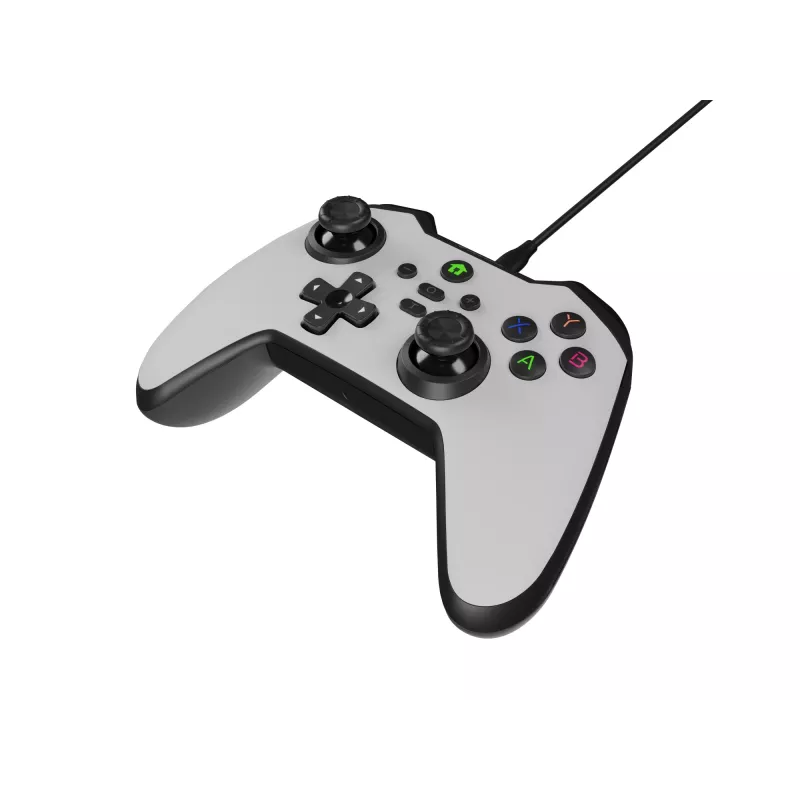 GENESIS Mangan 300 valkoinen USB-peliohjain analoginen / digitaalinen Android, Nintendo Switch, PC