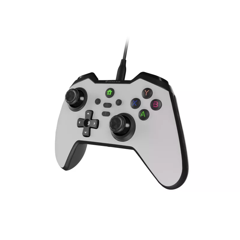 GENESIS Mangan 300 valkoinen USB-peliohjain analoginen / digitaalinen Android, Nintendo Switch, PC