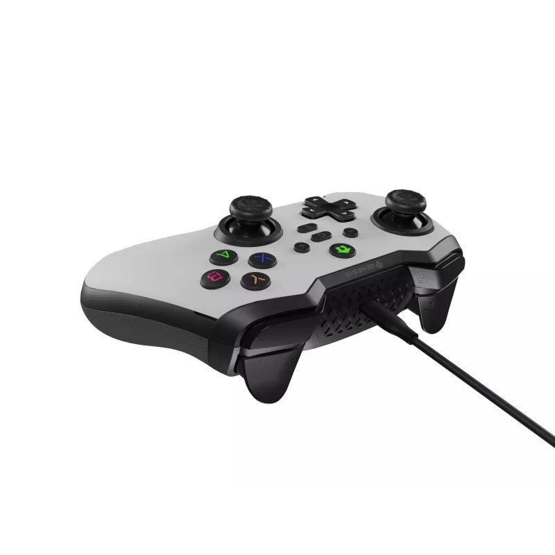 GENESIS Mangan 300 valkoinen USB-peliohjain analoginen / digitaalinen Android, Nintendo Switch, PC