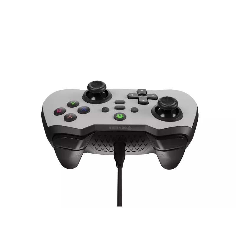 GENESIS Mangan 300 valkoinen USB-peliohjain analoginen / digitaalinen Android, Nintendo Switch, PC