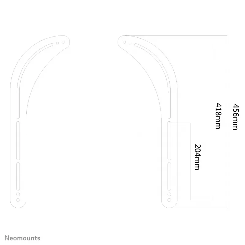 Neomounts NS-SB100 Sonos-soundbar-teline – max. 15 kg – näyttökiinnitys