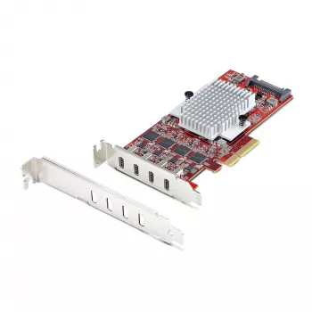 StarTech.com 4-porttinen USB Type-C PCIe-kortti, USB 3.2 10Gbps, USB-C PCI Express laajennuskortti, 4x itsenäinen USB-ohjain, Windows/Linux/macOS, TAA-yhteensopiva