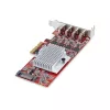 StarTech.com 4-porttinen USB Type-C PCIe-kortti, USB 3.2 10Gbps, USB-C PCI Express laajennuskortti, 4x itsenäinen USB-ohjain, Windows/Linux/macOS, TAA-yhteensopiva