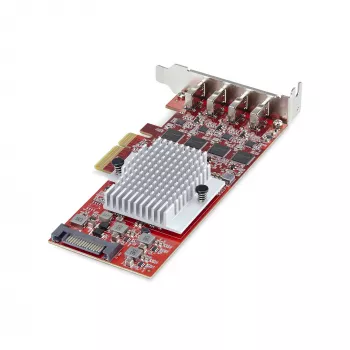 StarTech.com 4-porttinen USB Type-C PCIe-kortti, USB 3.2 10Gbps, USB-C PCI Express laajennuskortti, 4x itsenäinen USB-ohjain, Windows/Linux/macOS, TAA-yhteensopiva