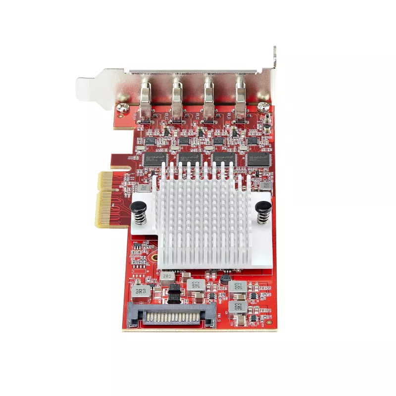 StarTech.com 4-porttinen USB Type-C PCIe-kortti, USB 3.2 10Gbps, USB-C PCI Express laajennuskortti, 4x itsenäinen USB-ohjain, Windows/Linux/macOS, TAA-yhteensopiva