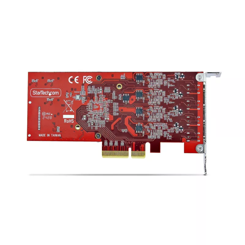 StarTech.com 4-porttinen USB Type-C PCIe-kortti, USB 3.2 10Gbps, USB-C PCI Express laajennuskortti, 4x itsenäinen USB-ohjain, Windows/Linux/macOS, TAA-yhteensopiva