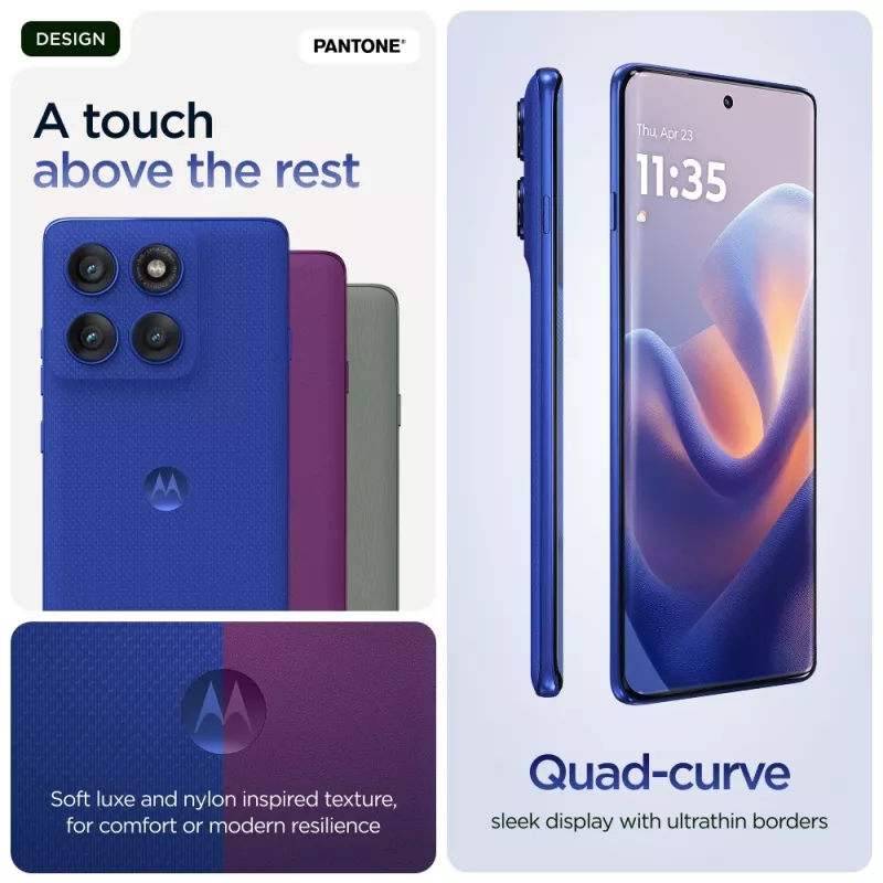 Motorola edge 60 pro 16,9 cm (6,67 tuuman) Dual SIM Android 15 5G USB Type-C 12 GB 512 GB 6000 mAh sininen
