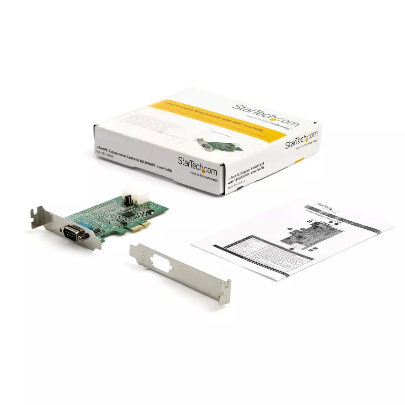 StarTech.com 1-porttinen PCI Express RS232 -sarja-adapteri - PCIe RS232 -sarja-isäntäohjain - PCIe - sarja DB9 - 16950 UART - Low Profile -laajennuskortti - Windows ja Linux