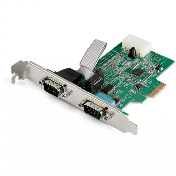 StarTech.com 2-porttinen PCI Express RS232 -sarja-adapteri - PCIe RS232 -sarja-isäntäohjain - PCIe - kahden sarjaportin DB9 -kortti - 16950 UART - laajennuskortti - Windows ja Linux