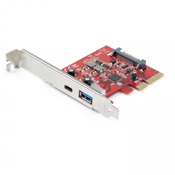 StarTech.com 2-porttinen 10 Gbps USB-A- ja USB-C-PCIe-kortti – USB 3.2 Gen 2 PCI Express Type-C/A -isäntäohjainkorttiadapteri – USB 3.2 Gen 2x1 PCIe-laajennuskortti – Windows, macOS, Linux