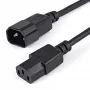 StarTech.com 1m virtajohdon jatkojohto, C14–C13, 10A 125V, 18AWG, tietokoneen virtajohdon jatkojohto, IEC-320-C14–IEC-320-C13 AC-virtajohdon jatkojohto virtalähteille, UL-hyväksytty