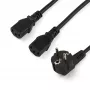 StarTech.com 2m (6ft) tietokoneen virtajohto Y-johto, 18AWG, EU Schuko–2x C13, 10A 250V, musta vara-AC-virtajohto, tulostimen virtajohto, PC:n virtalähteen johto, monitorin virtajohto – UL-hyväksytty