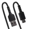StarTech.com 1 m USB-A - C -latauskaapeli, spiraalikaapeli, Heavy Duty, pikalataus ja synkronointi, laadukas USB 2.0 A - USB Type-C -kaapeli, kestävä aramidikuitu, kestävä uros-uros-USB-kaapeli