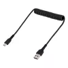 StarTech.com 50 cm (20 in) USB-A - C -latauskaapeli, spiraalikaapeli Heavy Duty pikalataus ja synkronointi, laadukas USB 2.0 A - USB Type-C -kaapeli, kestävä aramidikuitu, kestävä uros-uros-USB-kaapeli