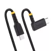 StarTech.com 3 ft (1 m) USB-C-latauskaapeli, suorakulmainen – 60 W PD 3 A – kestävä USB-C-pikalatauskaapeli – musta, USB 2.0 Type-C – vahvistettu aramidikuidulla – USB-latauskaapeli