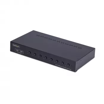 StarTech.com 8-porttinen DisplayPort-KVM-kytkin 1U-rack-asennussarjalla, 4K 60 Hz DP 1.2, painike- ja pikanäppäinvaihto, 4-porttinen USB-keskitin, käyttöjärjestelmäriippumaton, TAA-yhteensopiva