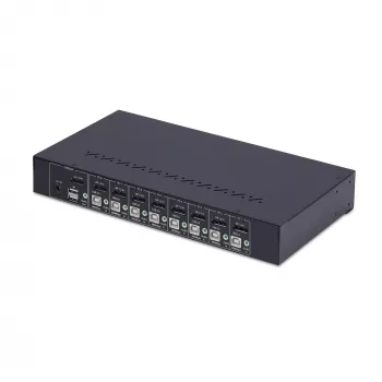 StarTech.com 8-porttinen DisplayPort-KVM-kytkin 1U-rack-asennussarjalla, 4K 60 Hz DP 1.2, painike- ja pikanäppäinvaihto, 4-porttinen USB-keskitin, käyttöjärjestelmäriippumaton, TAA-yhteensopiva