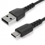 StarTech.com 2 m USB-A - USB-C -laturikaapeli – kestävä pikalataus- ja synkronointikaapeli USB 2.0 - USB Type-C -datakaapeli – kestävä TPE-kuori aramidikuitua M/M 3A musta – Samsung S10, iPad Pro, Pixel