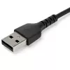 StarTech.com 2 m USB-A - USB-C -laturikaapeli – kestävä pikalataus- ja synkronointikaapeli USB 2.0 - USB Type-C -datakaapeli – kestävä TPE-kuori aramidikuitua M/M 3A musta – Samsung S10, iPad Pro, Pixel