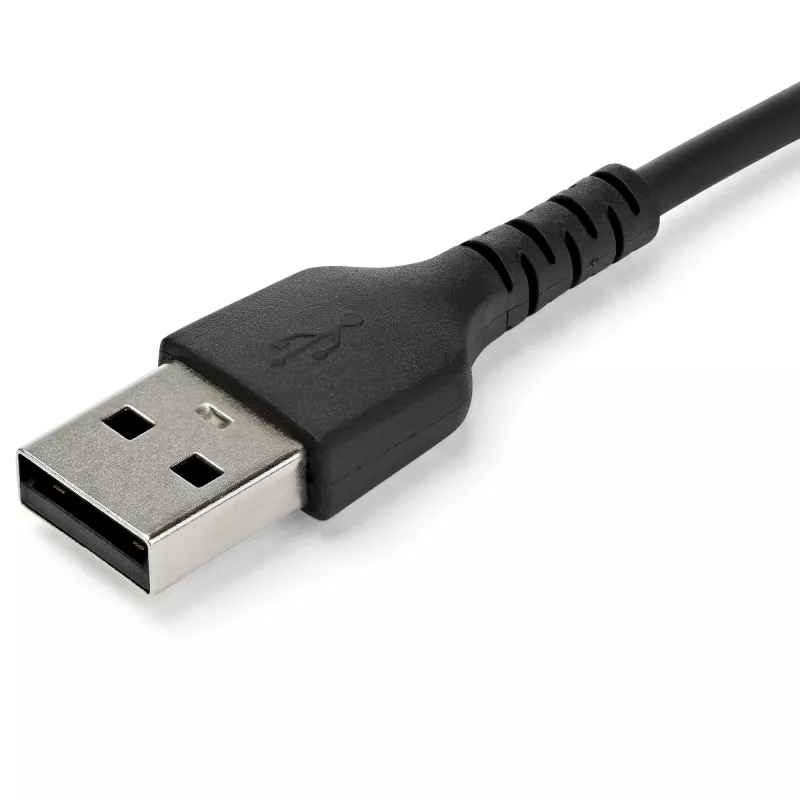 StarTech.com 2 m USB-A - USB-C -laturikaapeli – kestävä pikalataus- ja synkronointikaapeli USB 2.0 - USB Type-C -datakaapeli – kestävä TPE-kuori aramidikuitua M/M 3A musta – Samsung S10, iPad Pro, Pixel