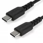 StarTech.com 1 m USB-C-laturikaapeli – kestävä pikalataus- ja synkronointikaapeli USB 2.0 Type-C - USB-C kannettavan laturikaapeli – TPE-kuori aramidikuitua M/M 60 W musta – Samsung S10 S20 iPad Pro MS Surface