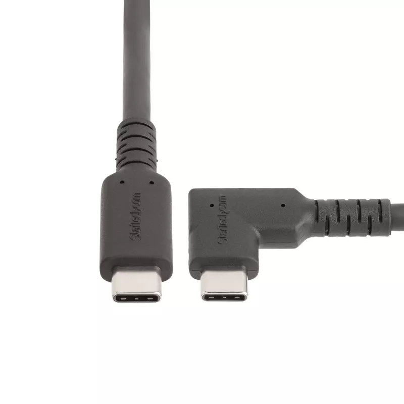 StarTech.com 2m USB-C-kaapeli, kulmikas, USB 5Gbps, 100W (5A) Power Delivery, 4K 60Hz DP Alt Mode, kestävä USB-C-kaapeli – Thunderbolt-yhteensopiva