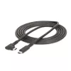 StarTech.com 2m USB-C-kaapeli, kulmikas, USB 5Gbps, 100W (5A) Power Delivery, 4K 60Hz DP Alt Mode, kestävä USB-C-kaapeli – Thunderbolt-yhteensopiva