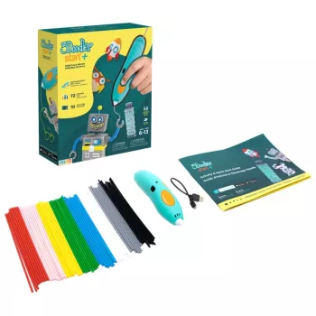 3Doodler Start Plus 3D-kynä 0,77 mm turkoosi, keltainen