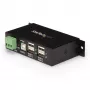StarTech.com 4 portin USB 2.0 -keskitin - metallinen teollinen USB-A-keskitin - DIN-kisko-, seinä- tai pöytäasennus USB-datakeskitin - TAA-yhteensopiva USB-laajennuskeskitin